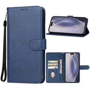 For iPhone 16 Pro Max Leather Phone Case(Blue)