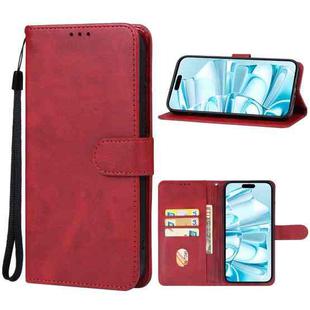 For iPhone 16 Leather Phone Case(Red)