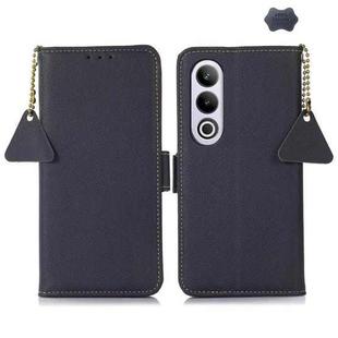 For OnePlus CE4 5G Global Side-Magnetic TJ Genuine Leather RFID Phone Case(Blue)