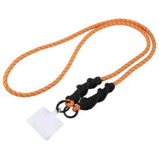 Spiral Crossbody Mobile Phone Long Lanyard(Orange Black)