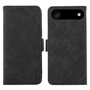 For iPhone 17 Air ABEEL Frosted Magnetic RFID Leather Phone Case(Black)