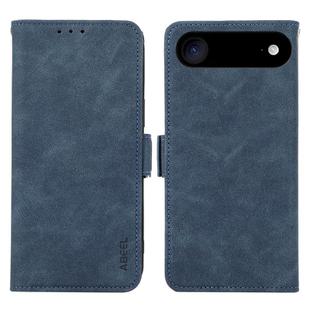 For iPhone 17 Air ABEEL Frosted Magnetic RFID Leather Phone Case(Blue)