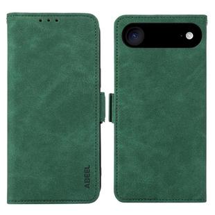 For iPhone 17 Air ABEEL Frosted Magnetic RFID Leather Phone Case(Green)