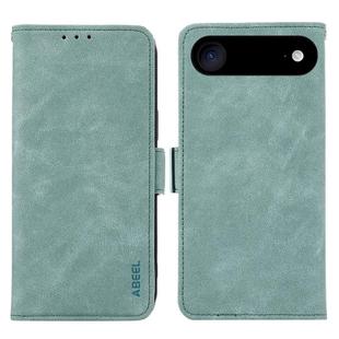 For iPhone 17 Air ABEEL Frosted Magnetic RFID Leather Phone Case(Cyan)