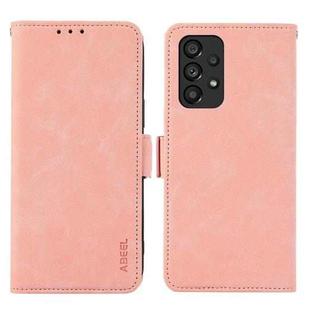 For Samsung Galaxy A23 5G / 4G ABEEL Frosted Magnetic RFID Leather Phone Case(Pink)