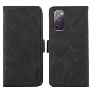 For Samsung Galaxy S20 FE ABEEL Frosted Magnetic RFID Leather Phone Case(Black)