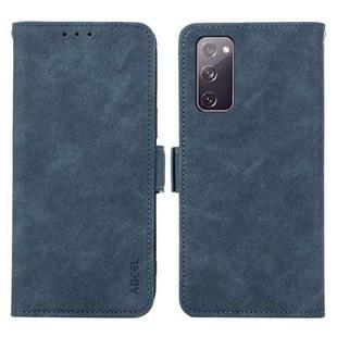For Samsung Galaxy S20 FE ABEEL Frosted Magnetic RFID Leather Phone Case(Blue)