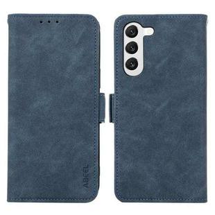 For Samsung Galaxy S22+ 5G ABEEL Frosted Magnetic RFID Leather Phone Case(Blue)