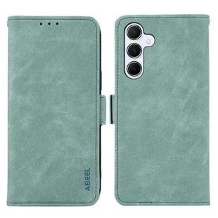 For Samsung Galaxy S24 5G ABEEL Frosted Magnetic RFID Leather Phone Case(Cyan)