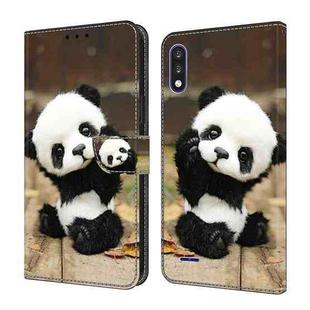 For LG K22/K22 + Crystal Painted Leather Phone case(Panda)