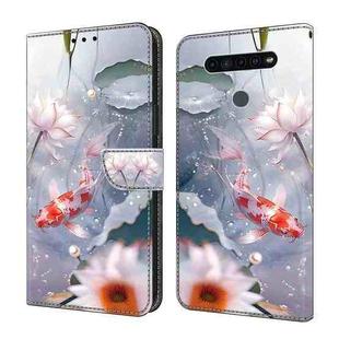 For LG K41S/K51S Crystal Painted Leather Phone case(Koi)