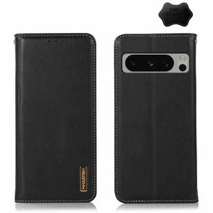 For Google Pixel 9 Pro KHAZNEH Nappa Top Layer Cowhide Leather Phone Case(Black)
