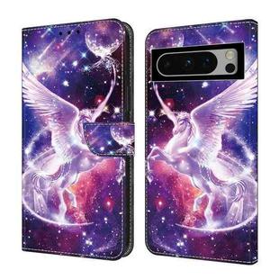 For Google Pixel 6 Pro Crystal Painted Leather Phone case(Unicorn)