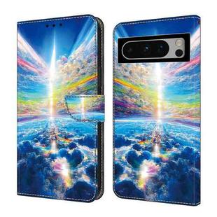 For Google Pixel 7a Crystal Painted Leather Phone case(Colorful Sky)