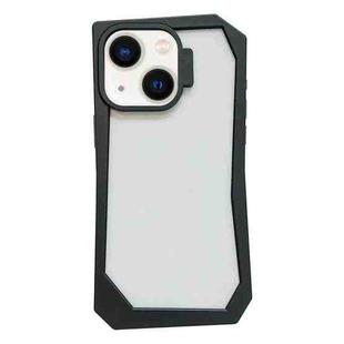 For iPhone 14 Creative Irregular Frame Shockproof Phone Case(Black)