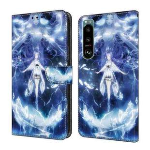 For Sony Xperia 5 III Crystal Painted Leather Phone case(Magic Fairy)