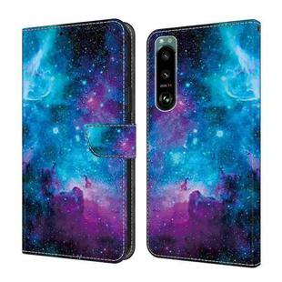 For Sony Xperia 5 III Crystal Painted Leather Phone case(Starry Sky)