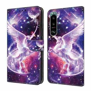 For Sony Xperia 5 IV Crystal Painted Leather Phone case(Unicorn)