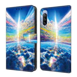 For Sony Xperia 10 III Crystal Painted Leather Phone case(Colorful Sky)