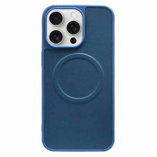 For iPhone 15 Pro Max 2 in 1 MagSafe Magnetic Silicone Leather Phone Case(Blue)