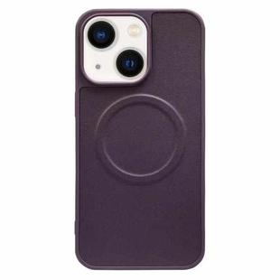 For iPhone 14 Plus 2 in 1 MagSafe Magnetic Silicone Leather Phone Case(Purple)