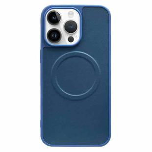 For iPhone 14 Pro 2 in 1 MagSafe Magnetic Silicone Leather Phone Case(Blue)