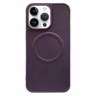 For iPhone 14 Pro Max 2 in 1 MagSafe Magnetic Silicone Leather Phone Case(Purple)