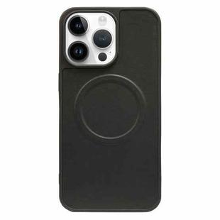 For iPhone 12 Pro Max 2 in 1 MagSafe Magnetic Silicone Leather Phone Case(Black)