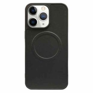 For iPhone 11 Pro 2 in 1 MagSafe Magnetic Silicone Leather Phone Case(Black)