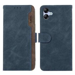 For Samsung Galaxy A05 4G ABEEL Color Block Magnetic RFID Leather Phone Case(Blue-Brown)
