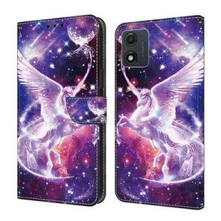 For Motorola Moto E13 Crystal Painted Leather Phone case(Unicorn)