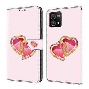 For Motorola Moto G Stylus 5G 2022 Crystal Painted Leather Phone case(Love Peach)