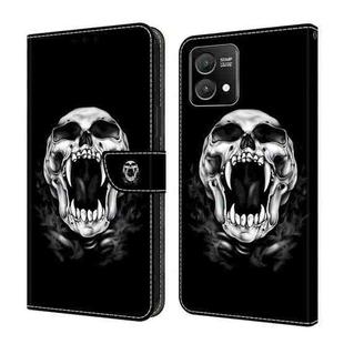 For Motorola Moto G Stylus 5G 2022 Crystal Painted Leather Phone case(Skull)