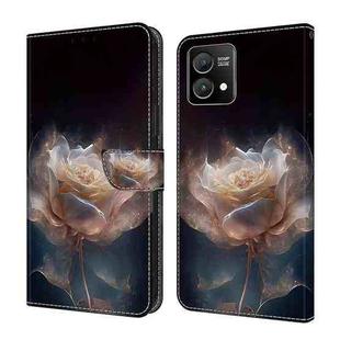 For Motorola Moto G Stylus 5G 2022 Crystal Painted Leather Phone case(Peony)