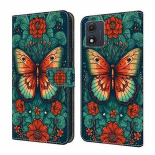 For Motorola Moto G13/G23/G53 5G Crystal Painted Leather Phone case(Flower Butterfly)