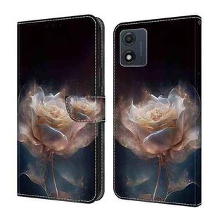 For Motorola Moto G13/G23/G53 5G Crystal Painted Leather Phone case(Peony)