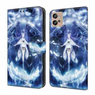 For Motorola Moto G32 Crystal Painted Leather Phone case(Magic Fairy)