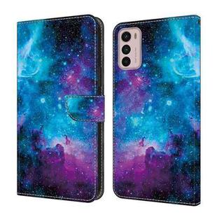 For Motorola Moto G42 Crystal Painted Leather Phone case(Starry Sky)