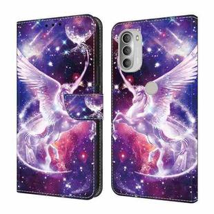 For Motorola Moto G51 5G Crystal Painted Leather Phone case(Unicorn)