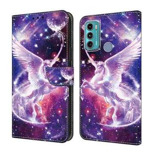 For Motorola Moto G60/G40 Fusion Crystal Painted Leather Phone case(Unicorn)