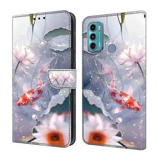 For Motorola Moto G60/G40 Fusion Crystal Painted Leather Phone case(Koi)