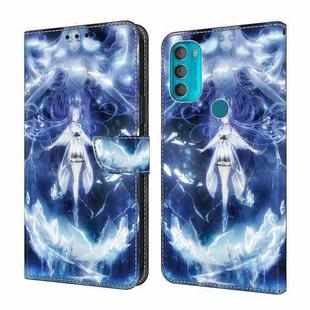For Motorola Moto G71 5G Crystal Painted Leather Phone case(Magic Fairy)