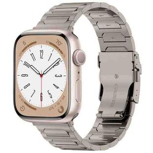 For Apple Watch Series 3 42mm I-Shaped Titanium Metal Watch Band(Titanium)