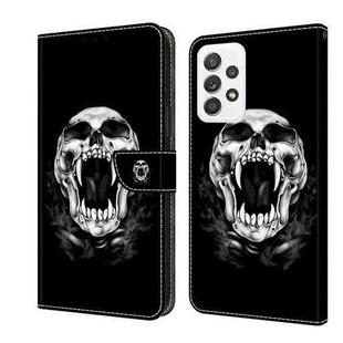 For OPPO A16/A16s/A54s/A54 4G/A55 5G Crystal Painted Leather Phone case(Skull)