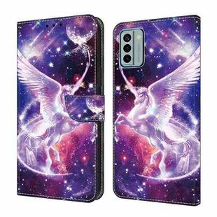 For Nokia G22 Crystal Painted Leather Phone case(Unicorn)