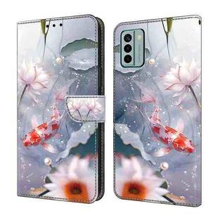 For Nokia G22 Crystal Painted Leather Phone case(Koi)