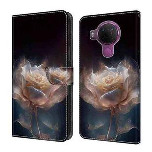 For Nokia 3.4/5.4 Crystal Painted Leather Phone case(Peony)