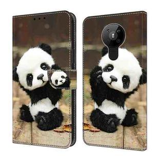 For Nokia 5.3 Crystal Painted Leather Phone case(Panda)