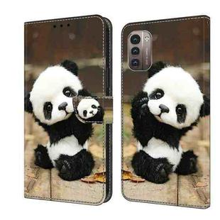 For Nokia G21/G11 Crystal Painted Leather Phone case(Panda)