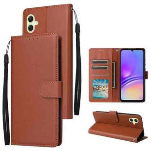 For Samsung Galaxy A05 3-Card Slots Multifunctional Leather Phone Case(Brown)